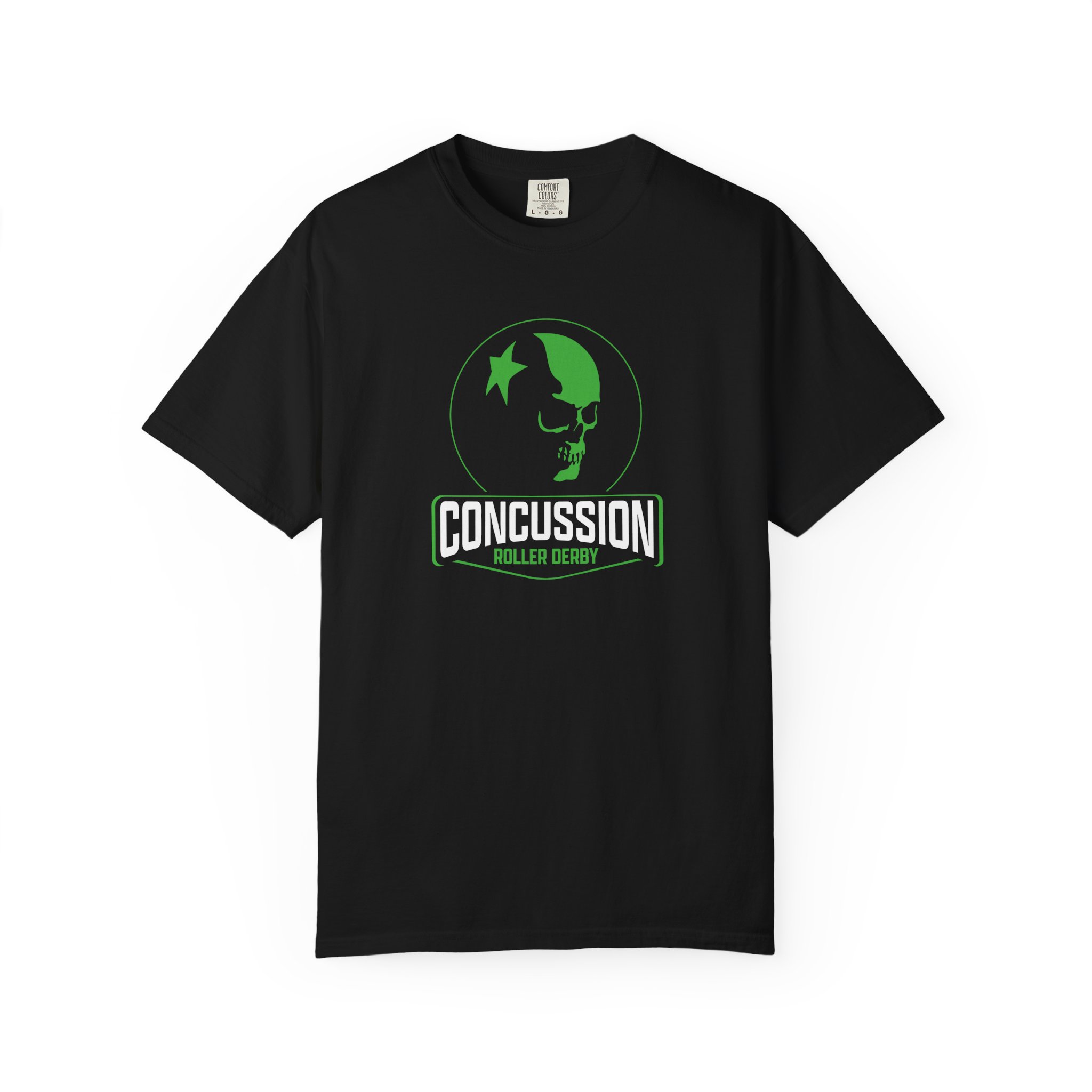 Concussion Roller Derby CRD Logo T-Shirt - Comfort Colors